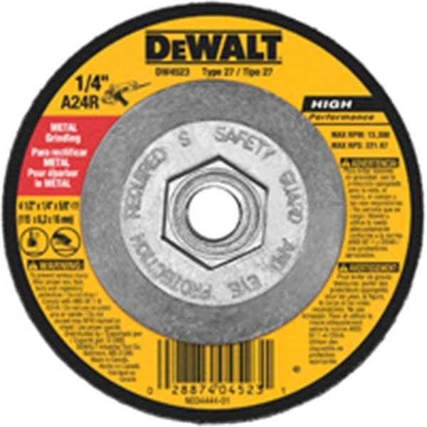 Dewalt DeWalt DW4523 4.5 x 0.25 in. Metal Cutting Wheel 4354197
